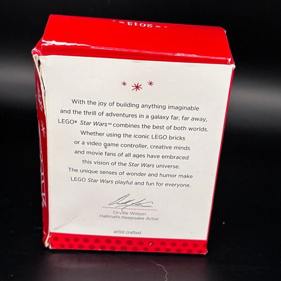 Hallmark Keepsake 2013 Lego Star Wars Ornament Yoda with Lightsaber Original Box - Picture 2 of 13
